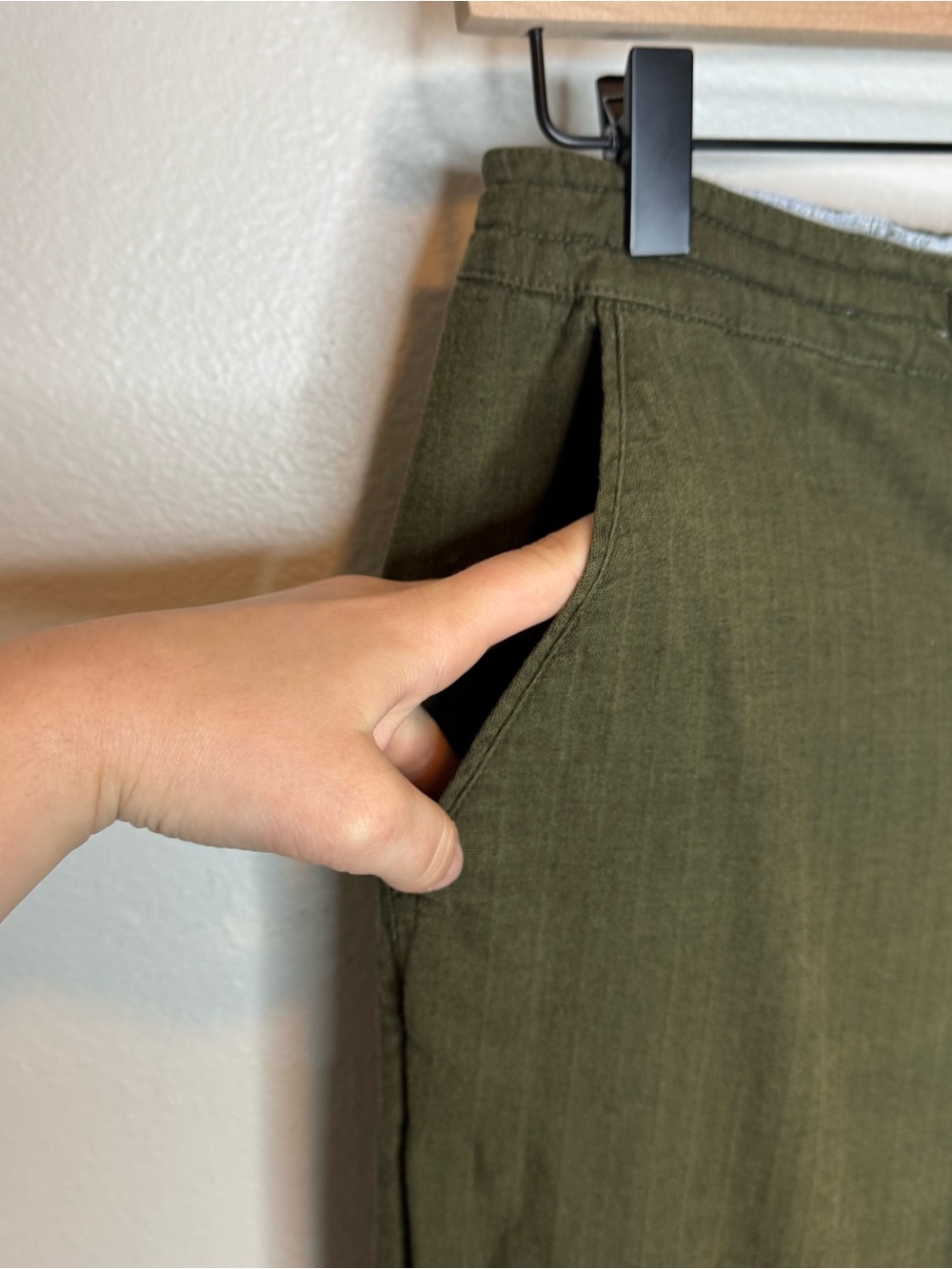Bridge and Burn Olive Drawstring Chino Lounge Pants Green 30 - Picture 5 of 11